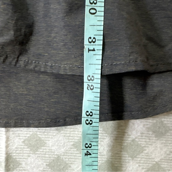 Swiss Tech Shirt Mens 2XL Gray Brown Heather Button Up Hike Camp Zip Pocket - Picture 6 of 7